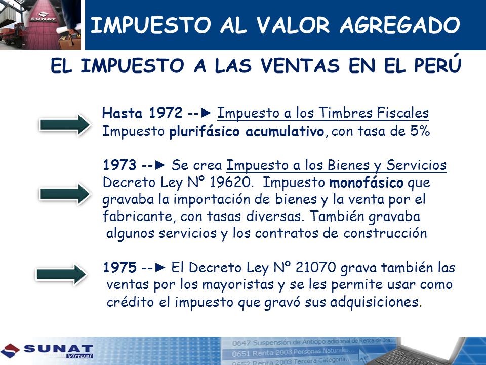 IMPUESTO AL VALOR AGREGADO EL IMPUESTO A LAS VENTAS EN EL PERÚ