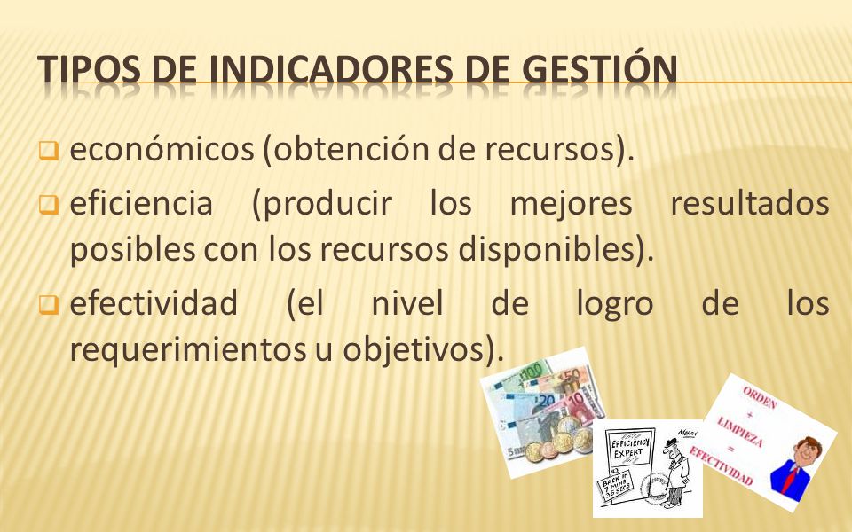 Tipos de indicadores de gestión