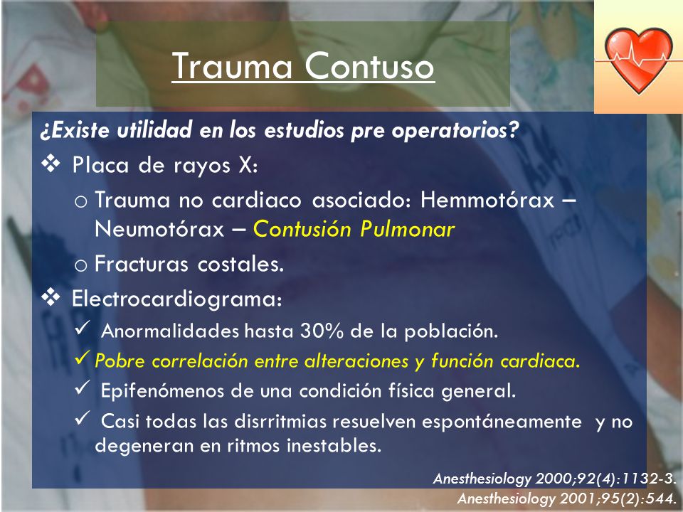 Trauma Contuso ¿Existe utilidad en los estudios pre operatorios