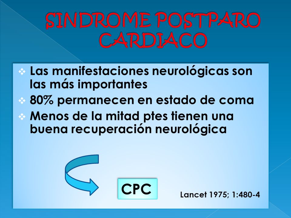 SINDROME POSTPARO CARDIACO