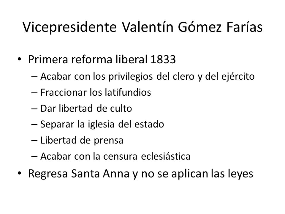 Vicepresidente Valentín Gómez Farías