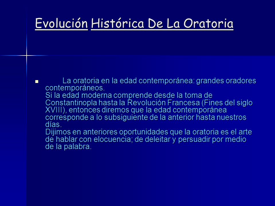 Evolución Histórica De La Oratoria