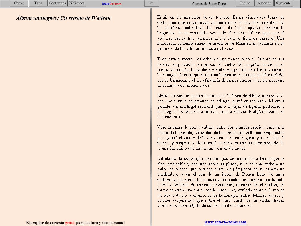 Ejemplar de cortesía gratis para lectura y uso personal