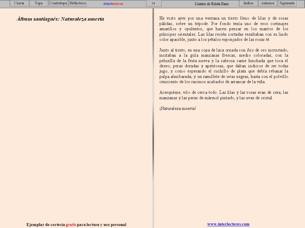 Ejemplar de cortesía gratis para lectura y uso personal