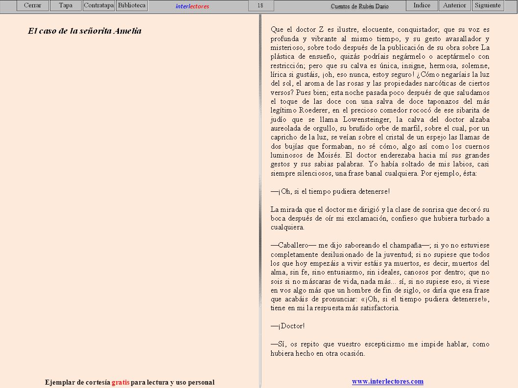 Ejemplar de cortesía gratis para lectura y uso personal