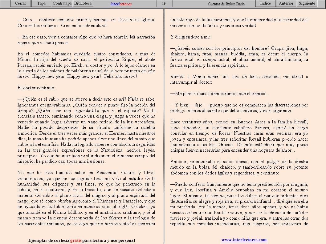 Ejemplar de cortesía gratis para lectura y uso personal