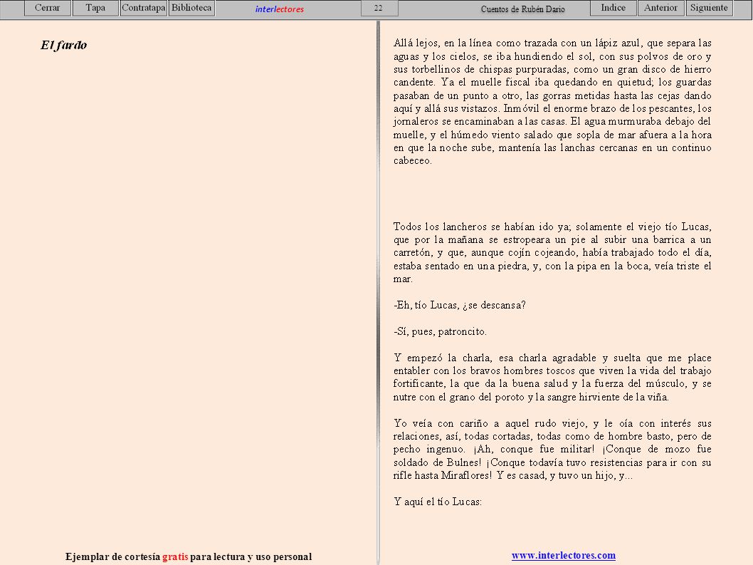 Ejemplar de cortesía gratis para lectura y uso personal
