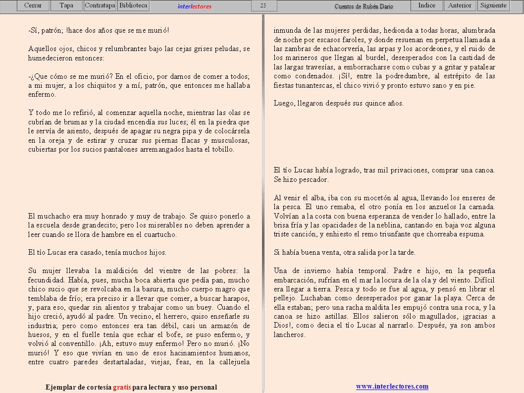 Ejemplar de cortesía gratis para lectura y uso personal