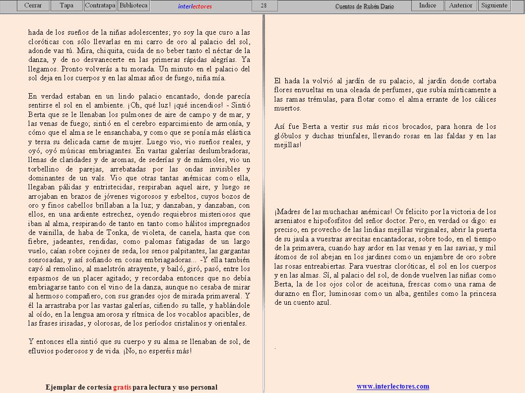 Ejemplar de cortesía gratis para lectura y uso personal