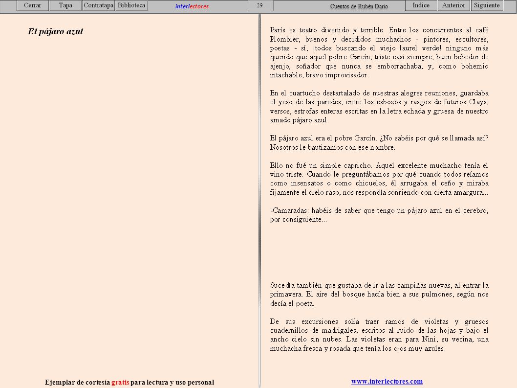 Ejemplar de cortesía gratis para lectura y uso personal