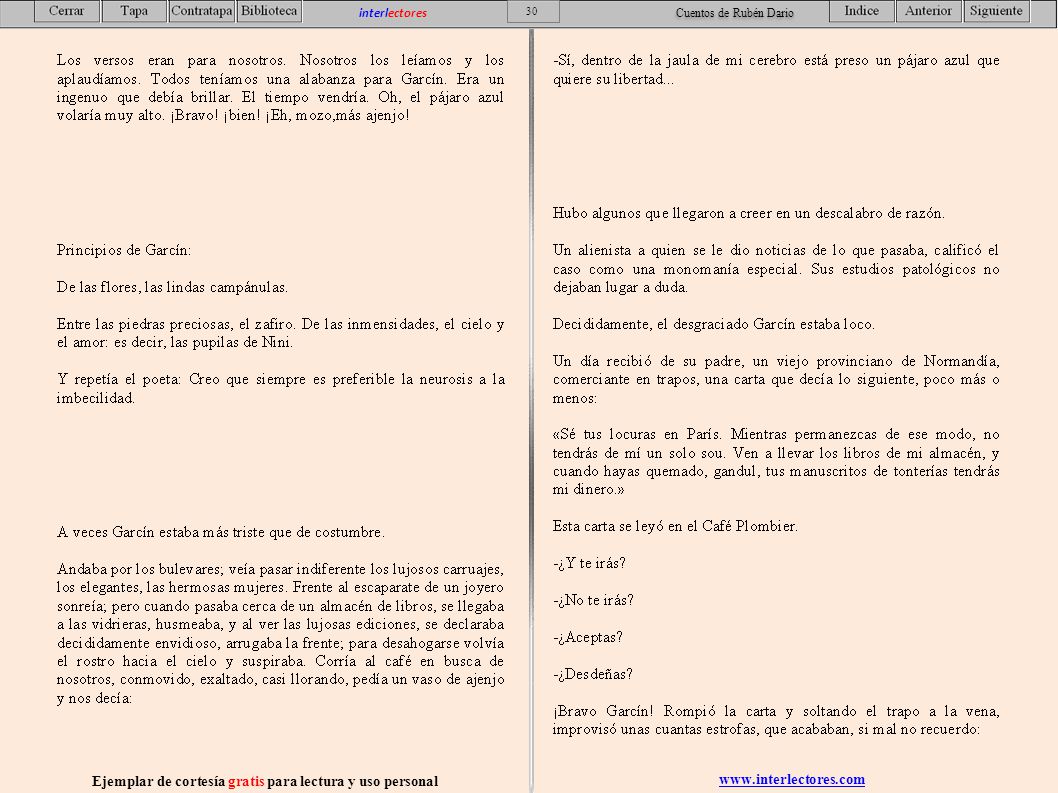 Ejemplar de cortesía gratis para lectura y uso personal
