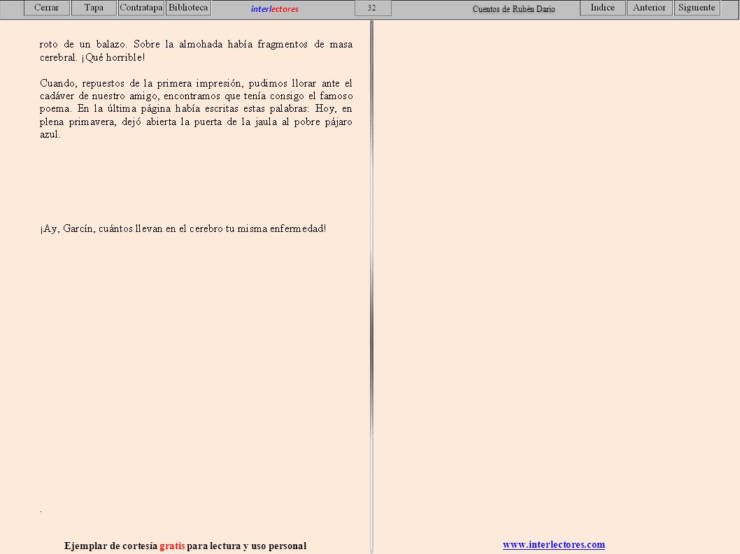 Ejemplar de cortesía gratis para lectura y uso personal