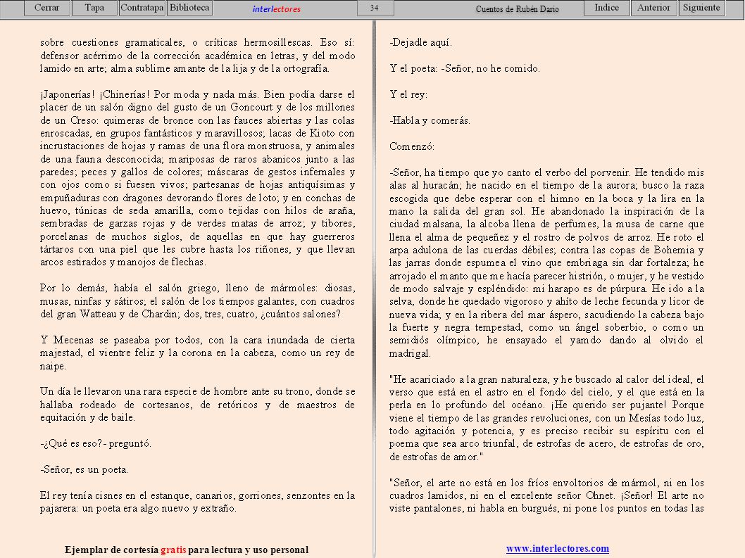 Ejemplar de cortesía gratis para lectura y uso personal