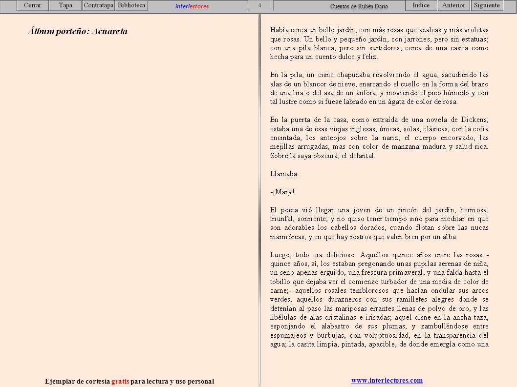 Ejemplar de cortesía gratis para lectura y uso personal