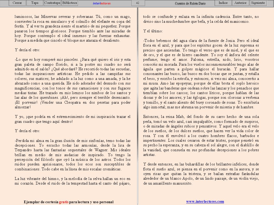 Ejemplar de cortesía gratis para lectura y uso personal
