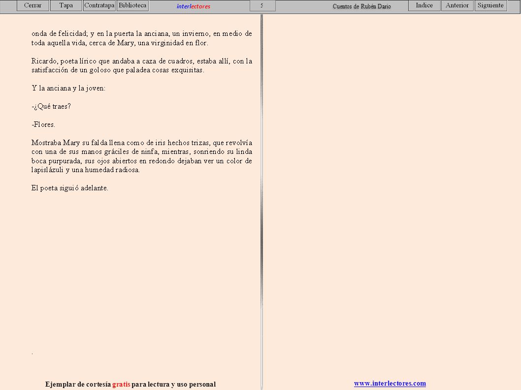Ejemplar de cortesía gratis para lectura y uso personal