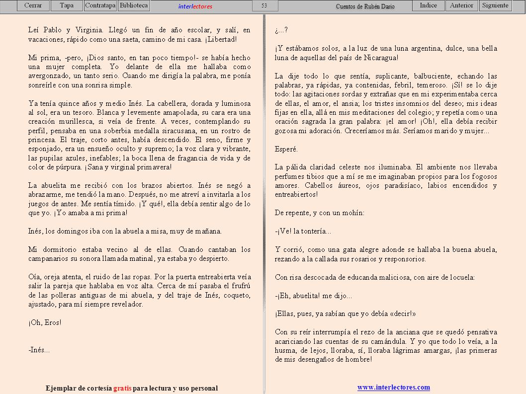 Ejemplar de cortesía gratis para lectura y uso personal