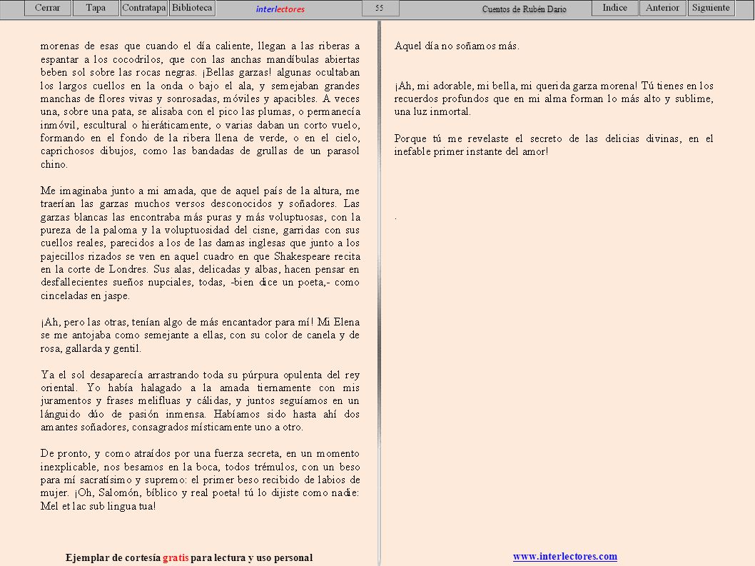 Ejemplar de cortesía gratis para lectura y uso personal