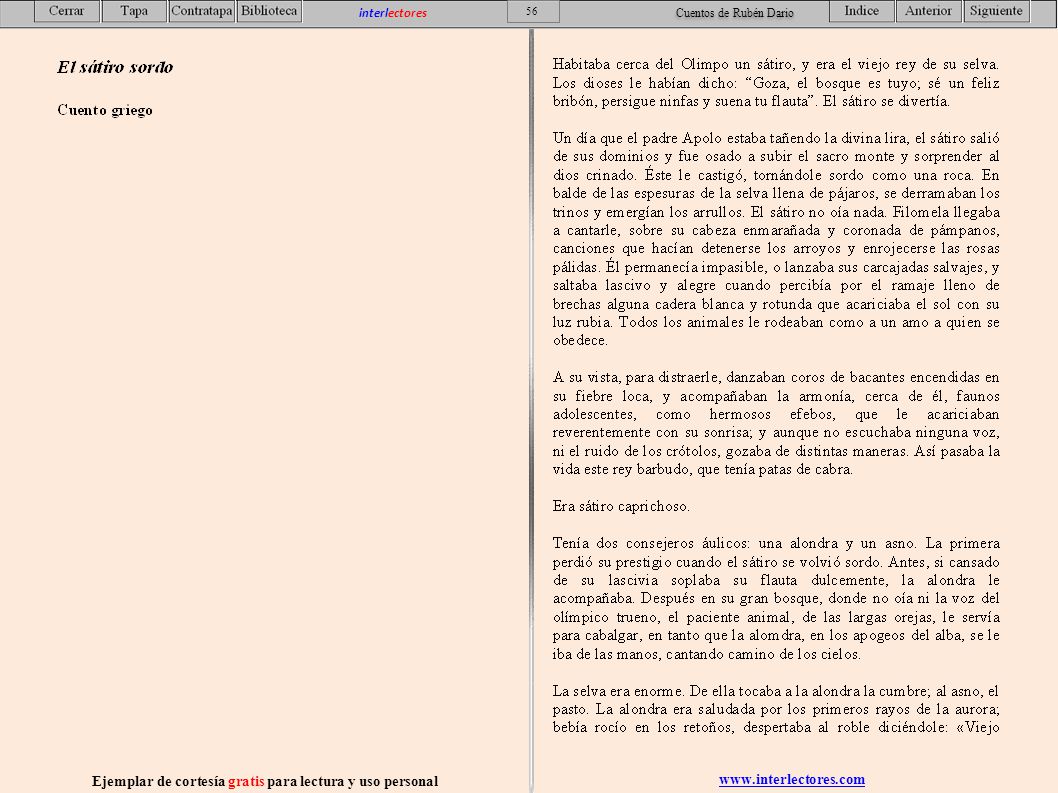 Ejemplar de cortesía gratis para lectura y uso personal