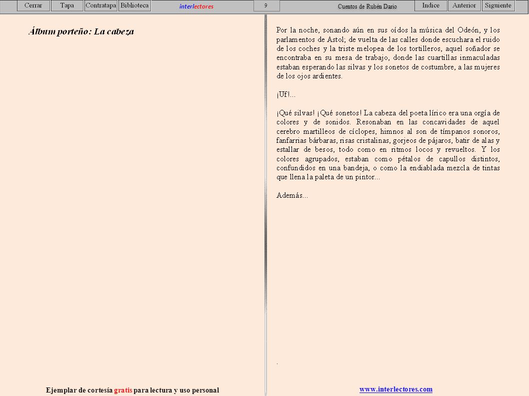 Ejemplar de cortesía gratis para lectura y uso personal