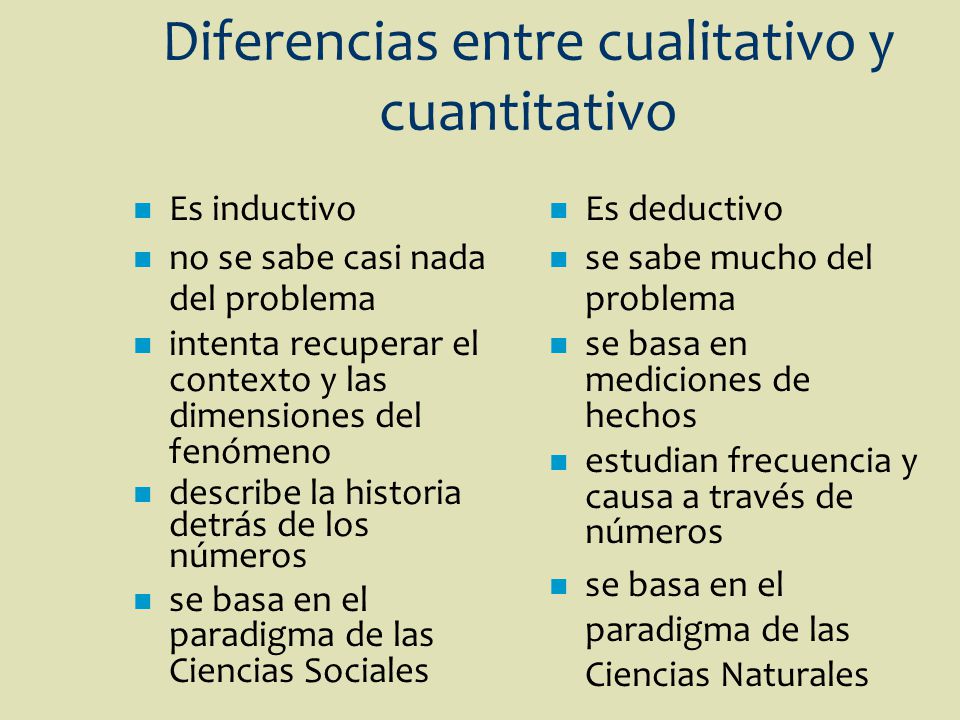 Diferencias entre cualitativo y cuantitativo