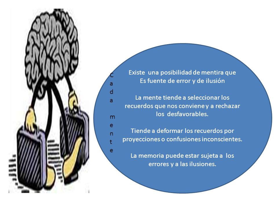 Existe una posibilidad de mentira que Es fuente de error y de ilusión