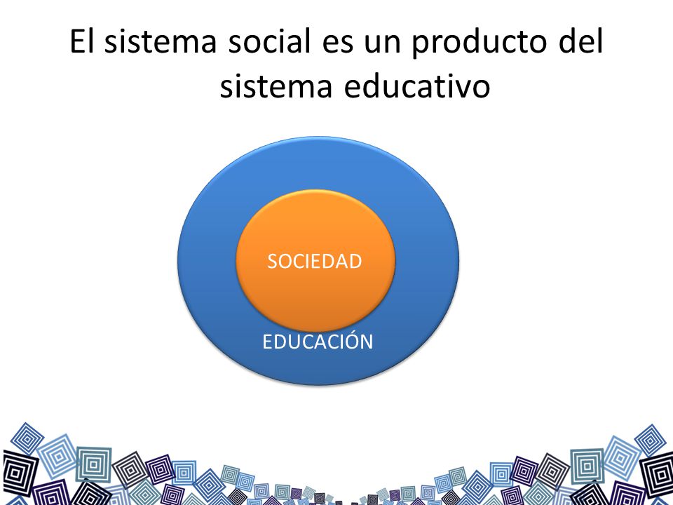 El sistema social es un producto del sistema educativo