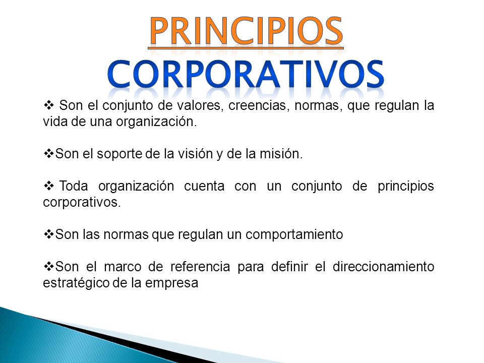 Principios corporativos