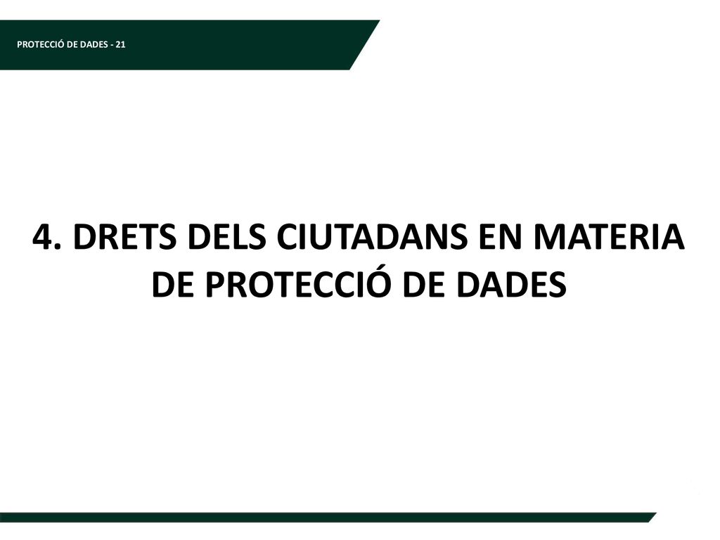 4. DRETS DELS CIUTADANS EN MATERIA DE PROTECCIÓ DE DADES
