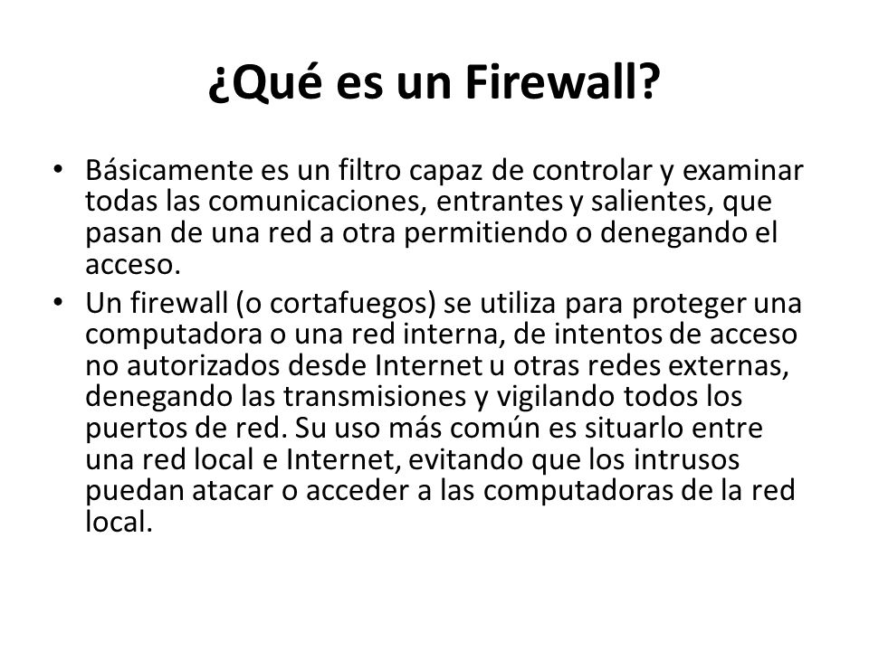 ¿Qué es un Firewall