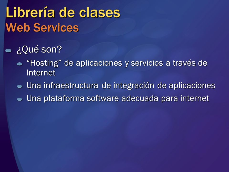 Librería de clases Web Services