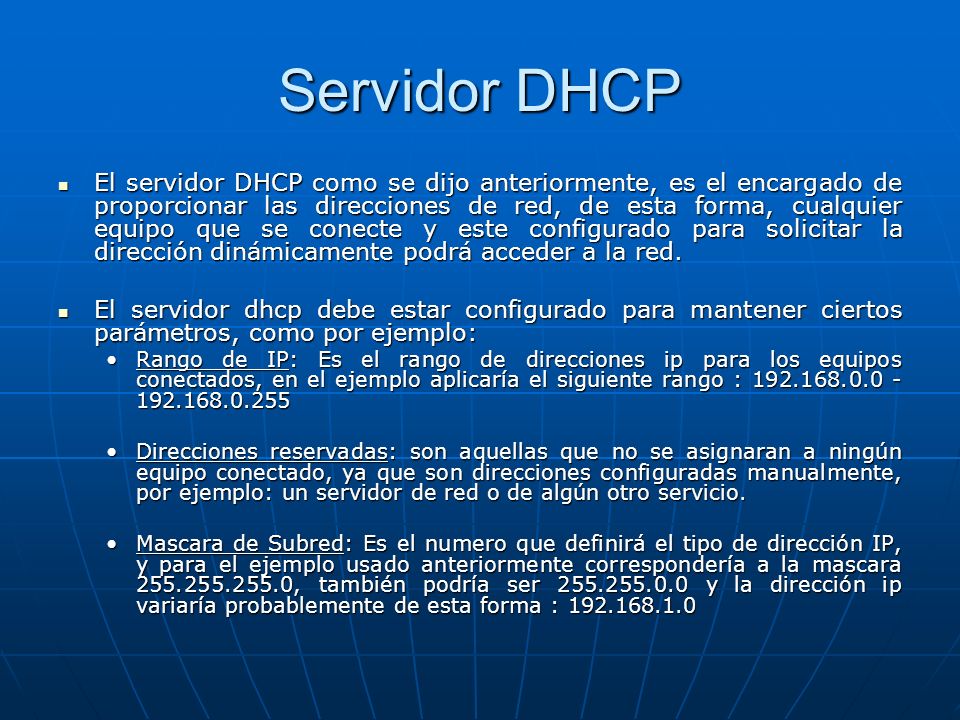 Servidor DHCP