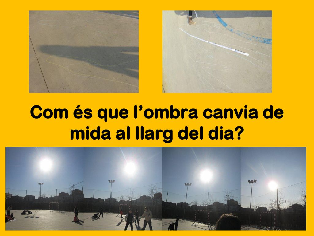 Com és que l’ombra canvia de mida al llarg del dia