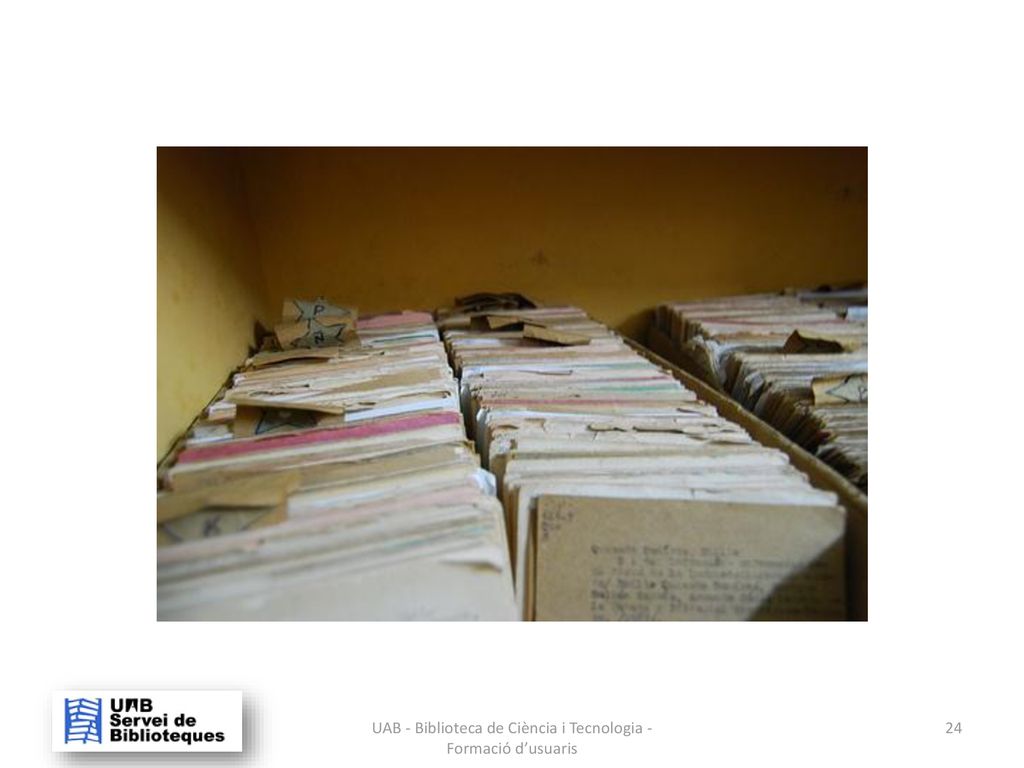 UAB - Biblioteca de Ciència i Tecnologia - Formació d’usuaris