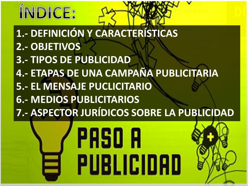ÍNDICE: 1.- DEFINICIÓN Y CARACTERÍSTICAS 2.- OBJETIVOS