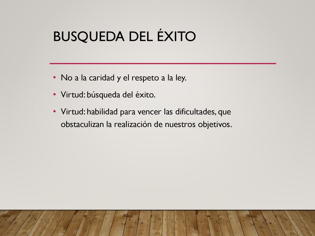 Busqueda del éxito No a la caridad y el respeto a la ley.