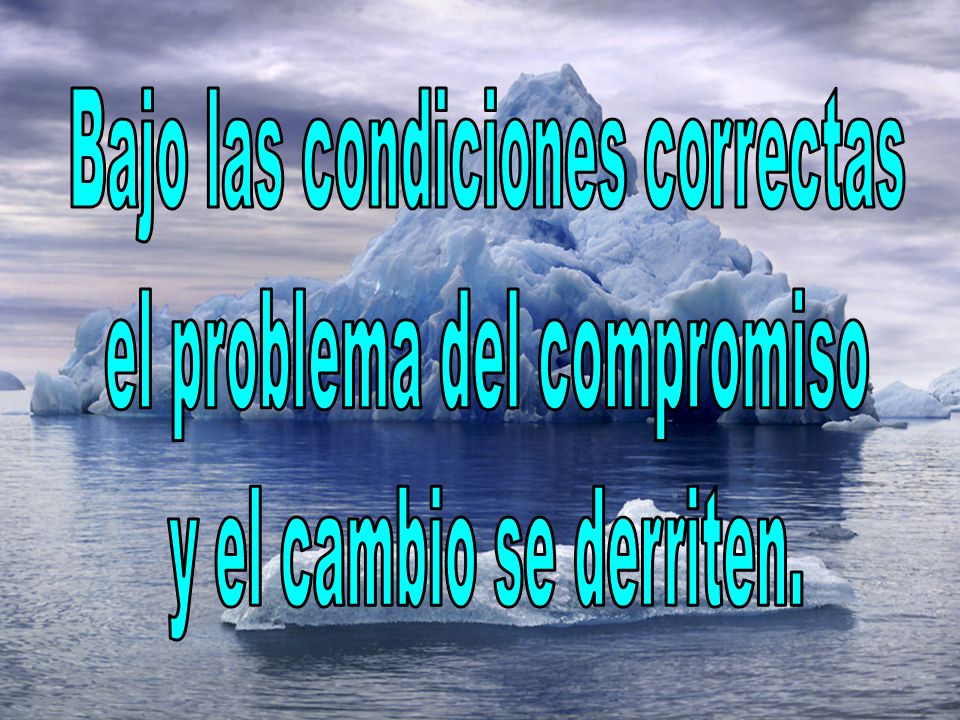 Bajo las condiciones correctas el problema del compromiso