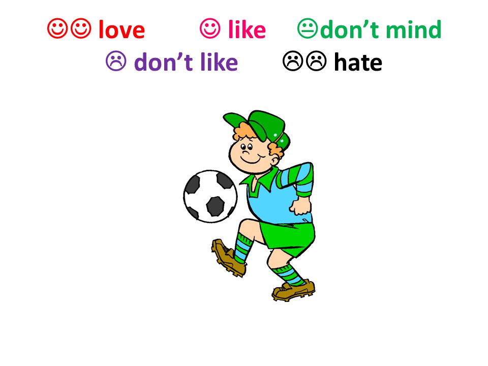  love  like don’t mind  don’t like  hate