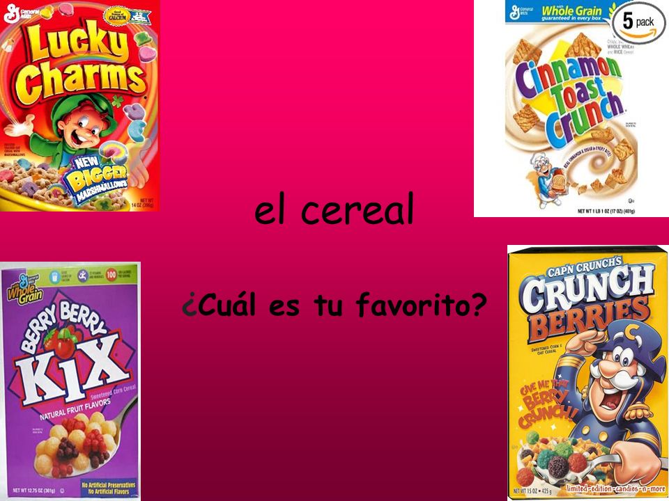 el cereal ¿Cuál es tu favorito