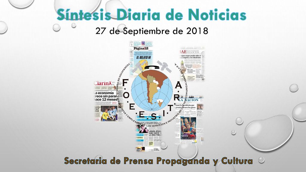 Síntesis Diaria de Noticias Secretaria de Prensa Propaganda y Cultura