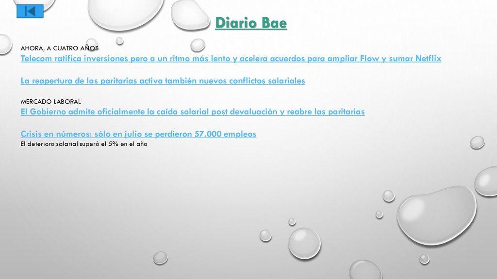 Diario Bae AHORA, A CUATRO AÑOS. Telecom ratifica inversiones pero a un ritmo más lento y acelera acuerdos para ampliar Flow y sumar Netflix.