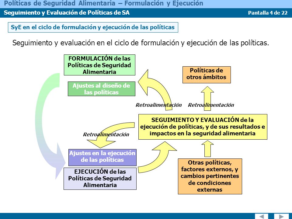 SyE en el ciclo de formulación y ejecución de las políticas