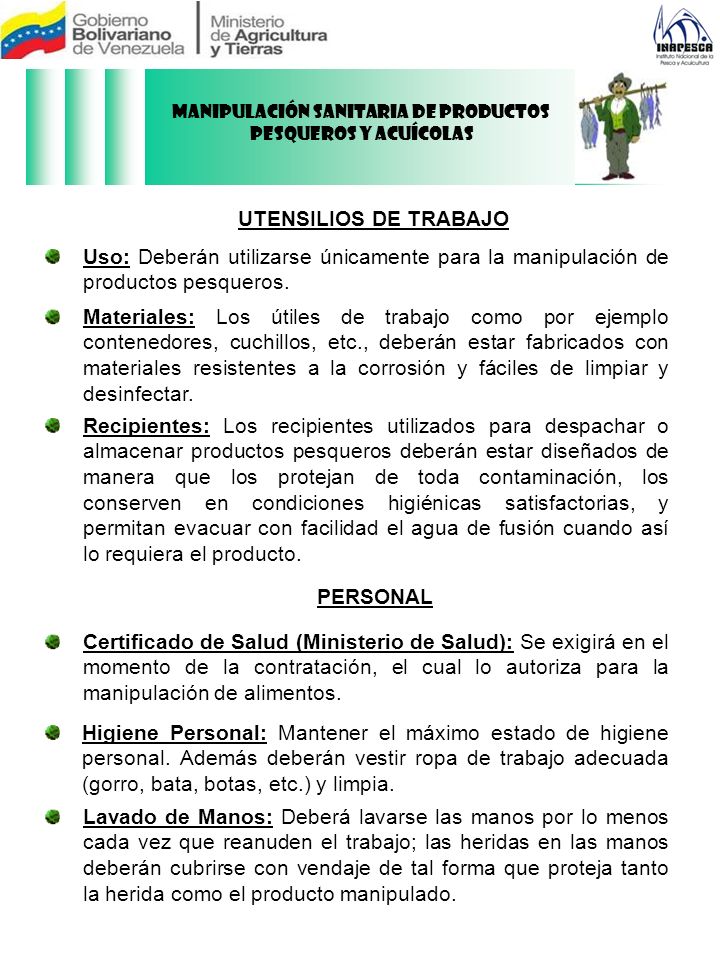 Manipulación Sanitaria de Productos