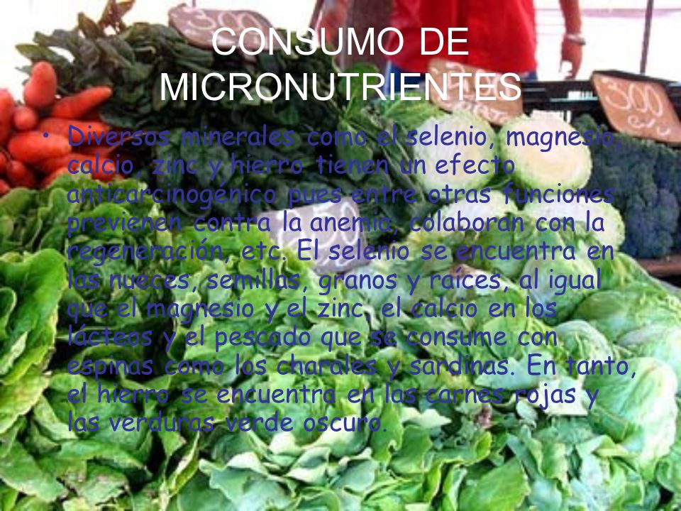 CONSUMO DE MICRONUTRIENTES