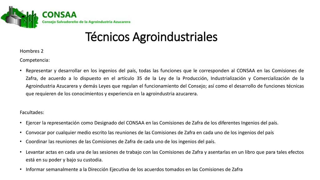 Técnicos Agroindustriales