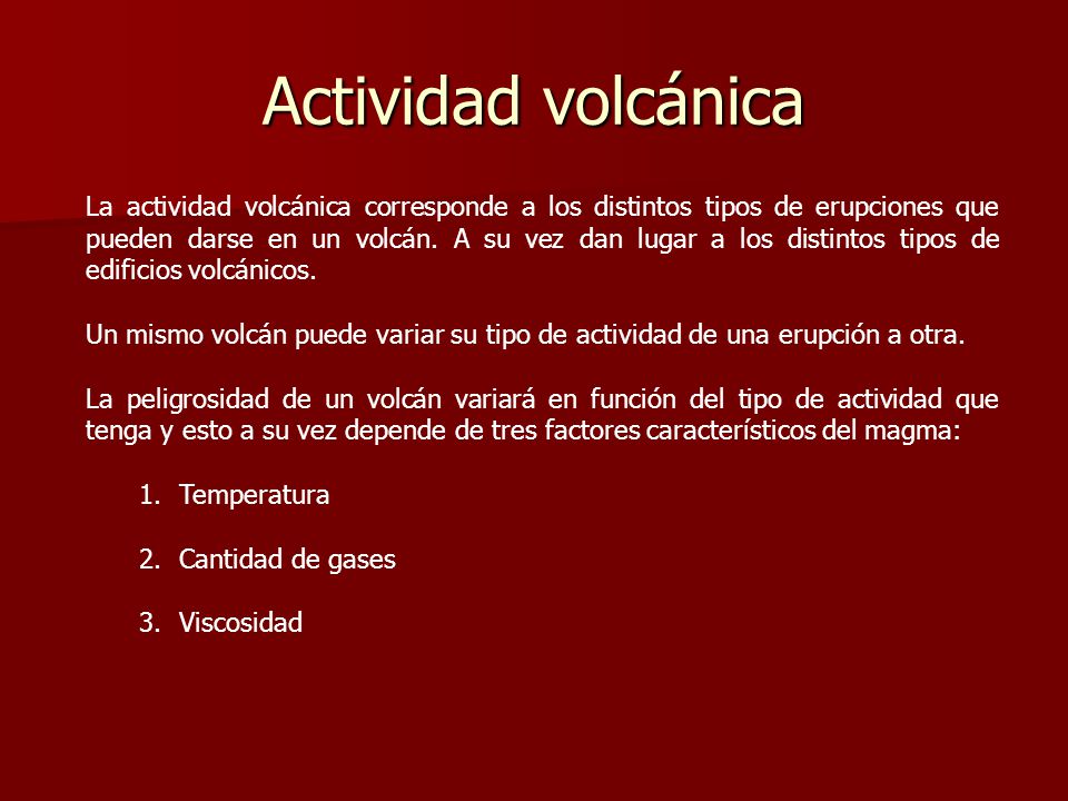 Actividad volcánica