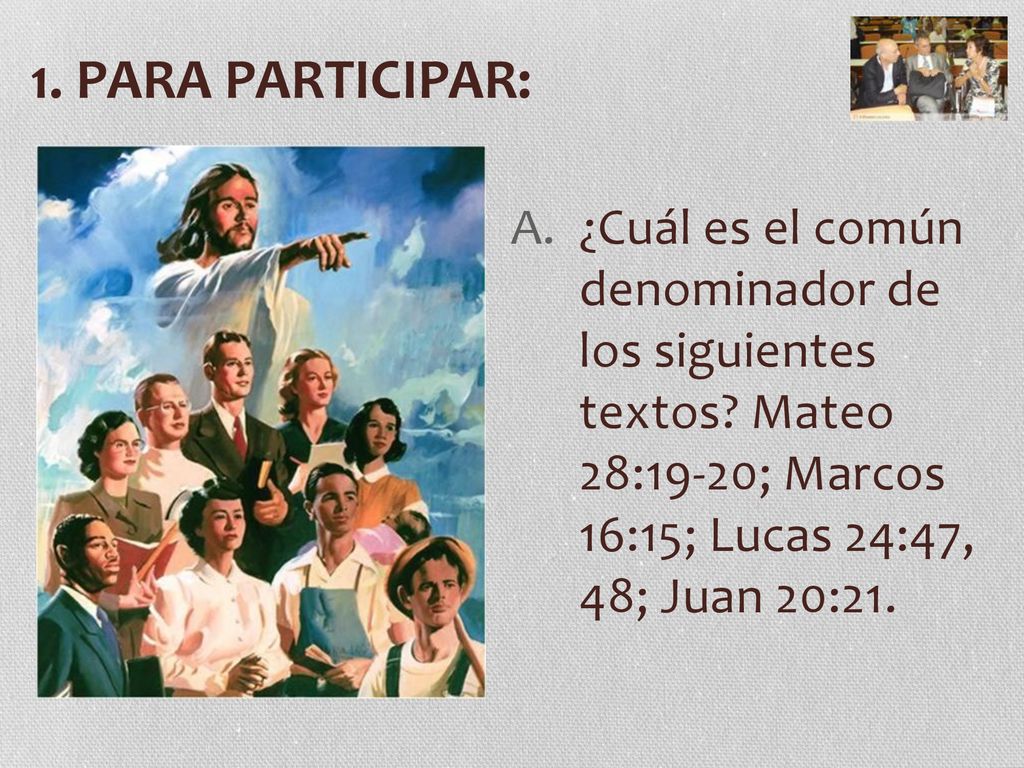 1. PARA PARTICIPAR: ¿Cuál es el común denominador de los siguientes textos.