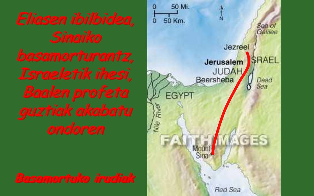 Eliasen ibilbidea, Sinaiko basamorturantz, Israeletik ihesi, Baalen profeta guztiak akabatu ondoren