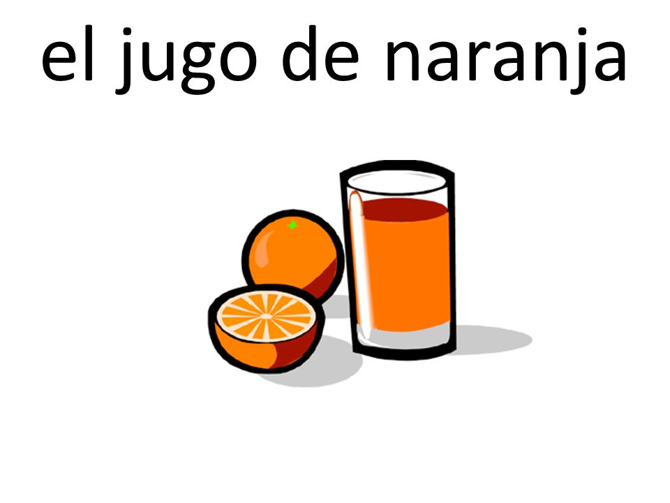 el jugo de naranja
