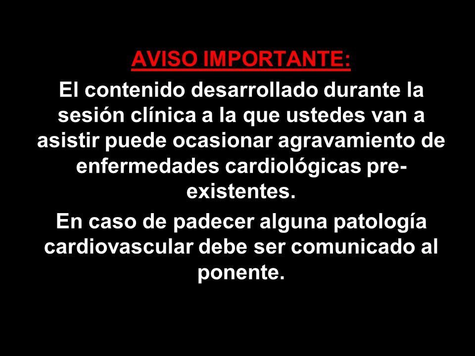 AVISO IMPORTANTE: